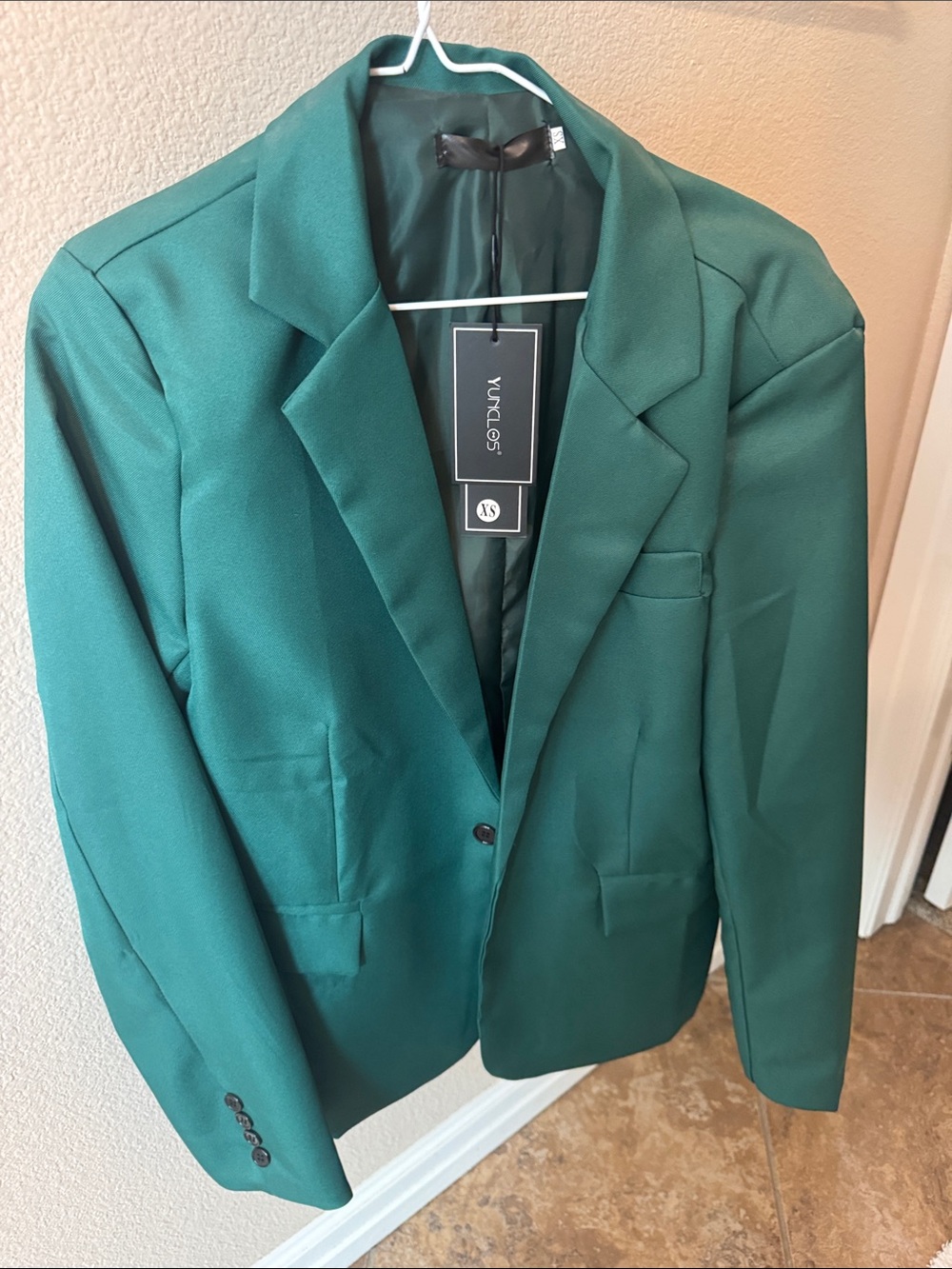 Emerald Green Women's Single-Breasted Blazer